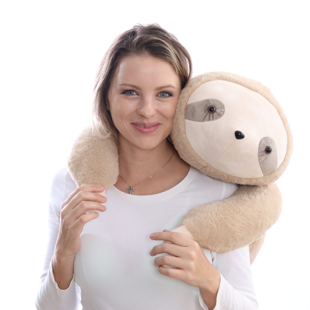Adhd Sloth Hugging Sloth Bear | Weighted Comfort Plush for Anxiety – Hug Ease